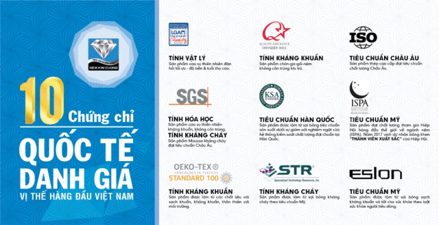 Chứng chỉ Nệm cao su Kim Cương
