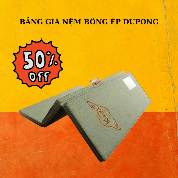 giá bán nệm bông ép Dupong Hàn Việt Hải nemgiakho.com