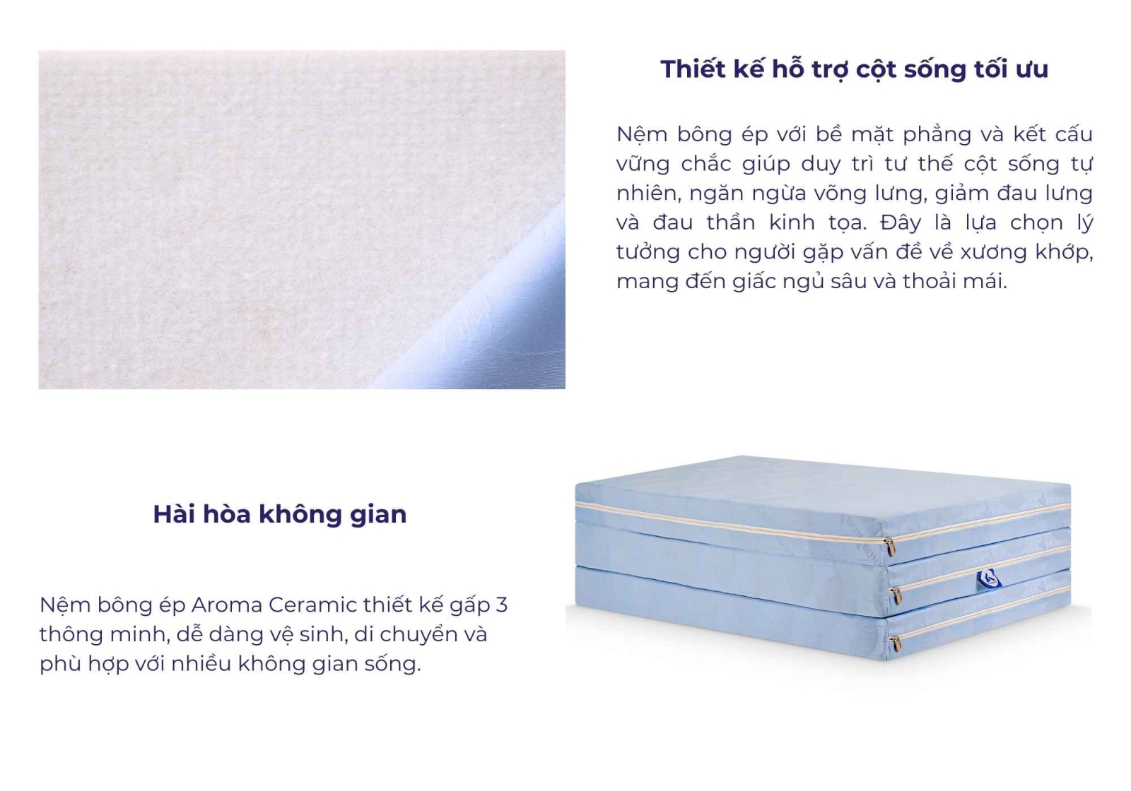 Nệm bông ép Aroma Ceramic