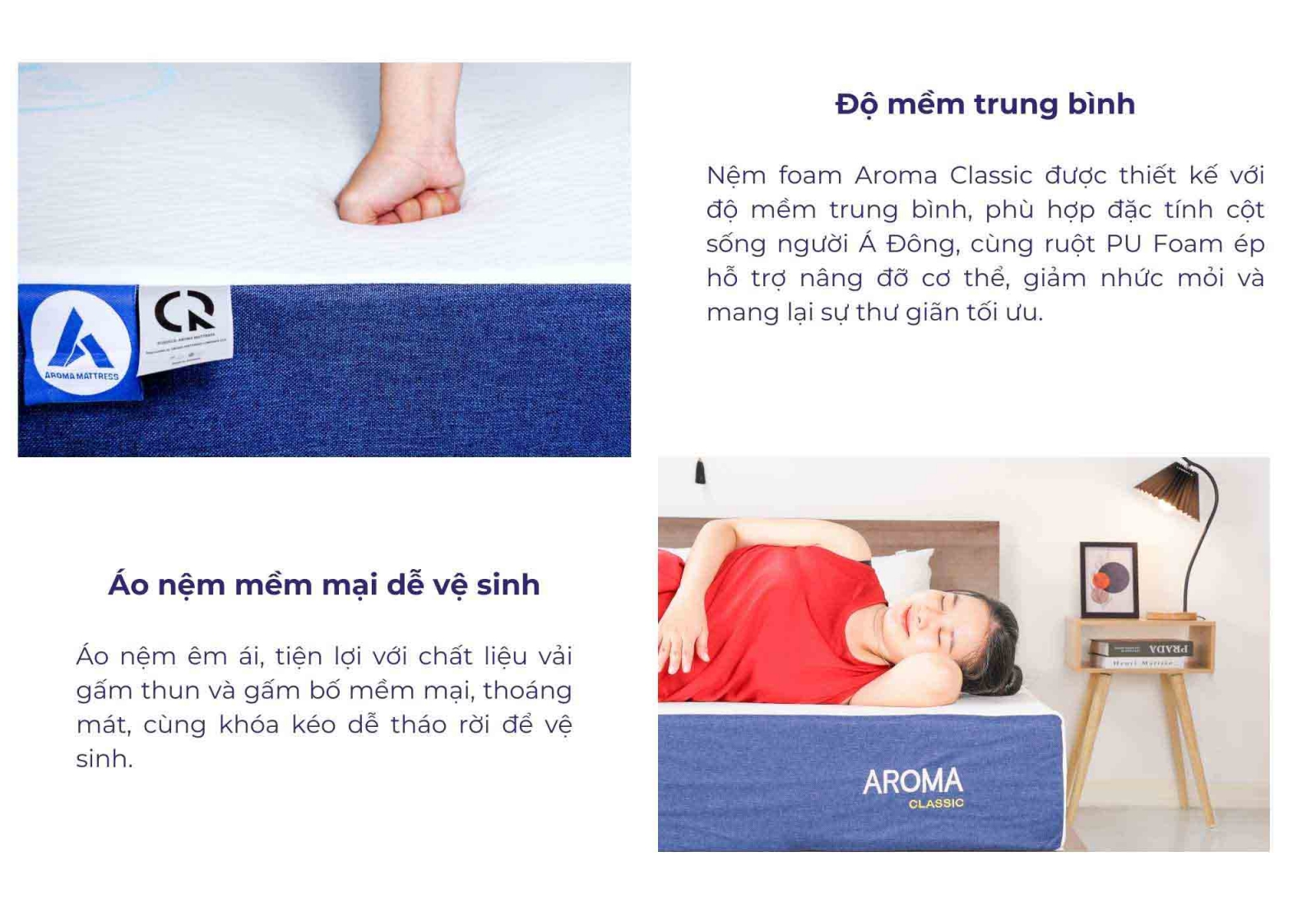 Nệm Foam Aroma Classic (tên cũ Adora)
