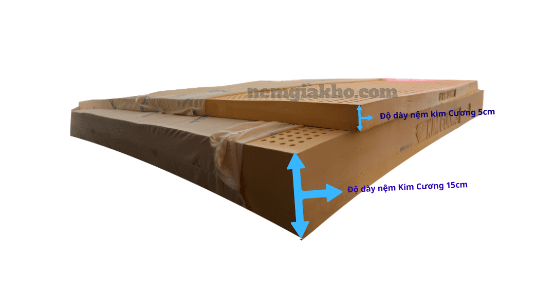Nệm cao su happy gold 1m4 dày 5cm