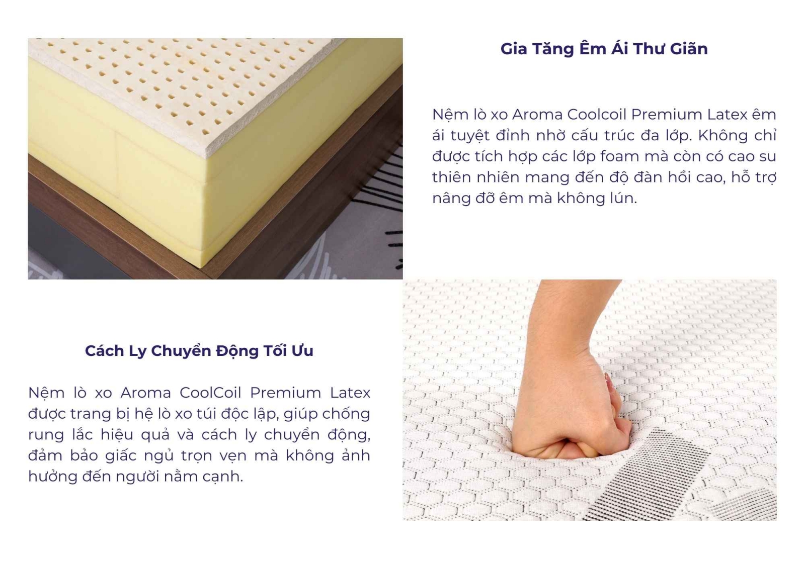 Nệm lò xo Aroma Cool Coil Premium Latex