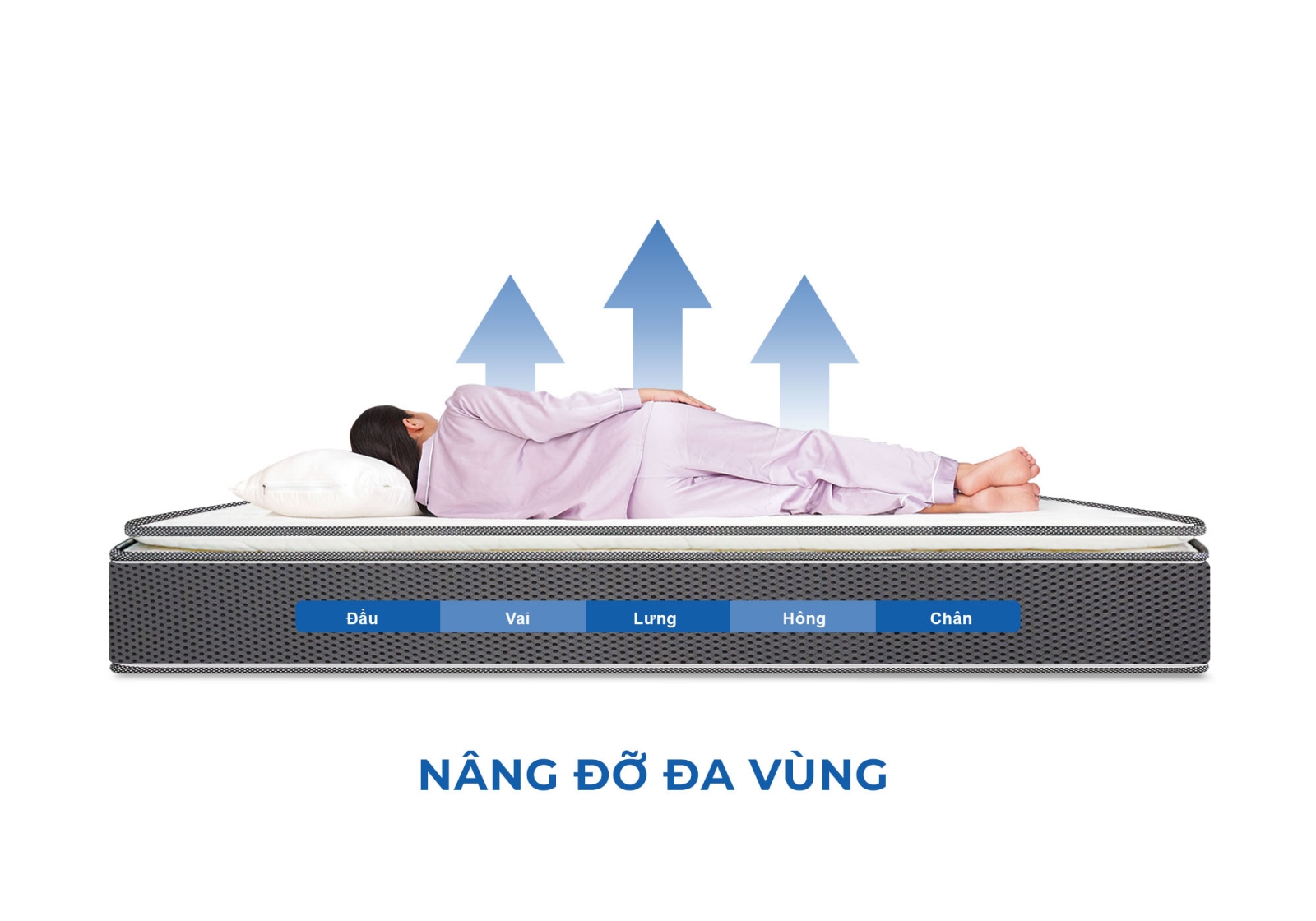Nệm lò xo túi Aroma Cool Coil 3 viền