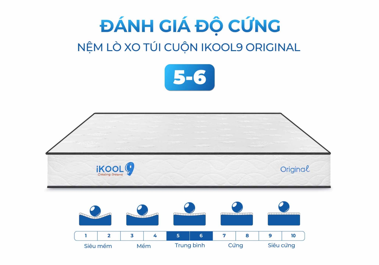 Nệm lò xo túi cuộn IKool9 Original
